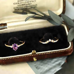 ビジューリング　クリスマス　誕生日　プレゼント　ギフト　贈り物　リング　指輪　アメジスト ヴィンテージ　アンティーク　紫 9枚目の画像