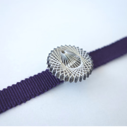 糸まき手鞠の帯留め －冬－ 寒空 6枚目の画像