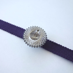 糸まき手鞠の帯留め －冬－ 寒空 2枚目の画像