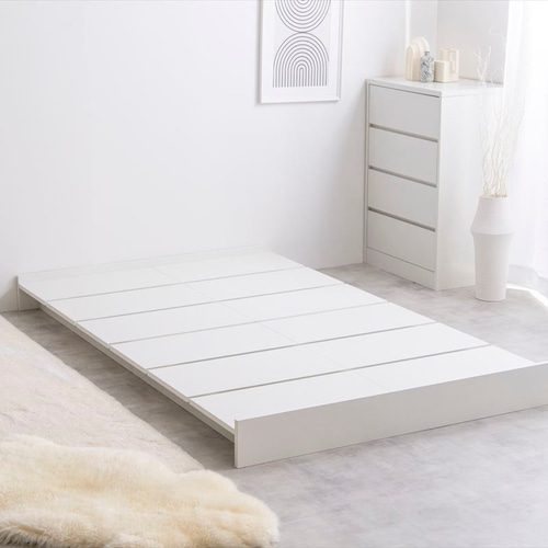 セミダブル】 幅140cm幅広すのこローベッド(ボンネルマットレス付き