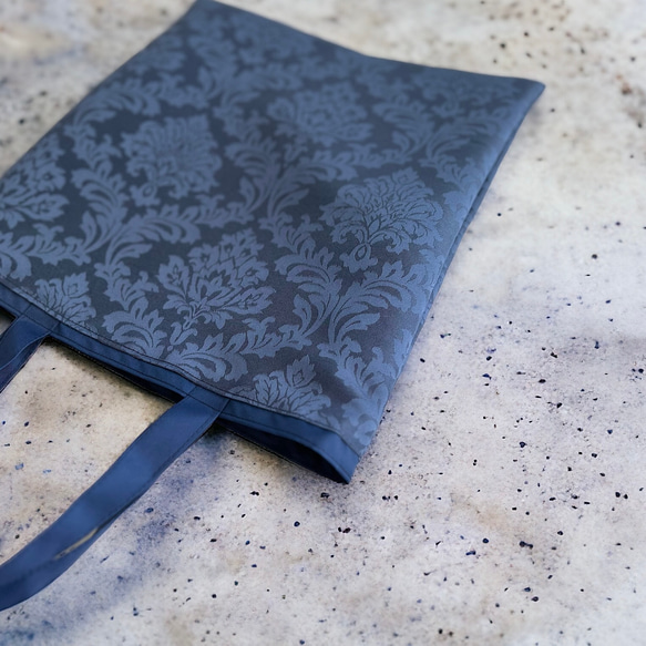 A4サイズ対応/ジャガード織り/ダマスク柄/撥水加工・軽量/トートバッグ・保護者バッグ 6枚目の画像