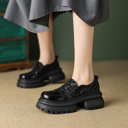 23 秋季女式真皮鞋超輕厚底鞋淺口高跟鞋 22 厘米-24.5 厘米 #792⭐免運費⭐ 第12張的照片