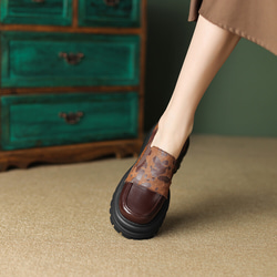 23 秋季女式真皮鞋超輕厚底鞋淺口高跟鞋 22 厘米-24.5 厘米 #792⭐免運費⭐ 第6張的照片
