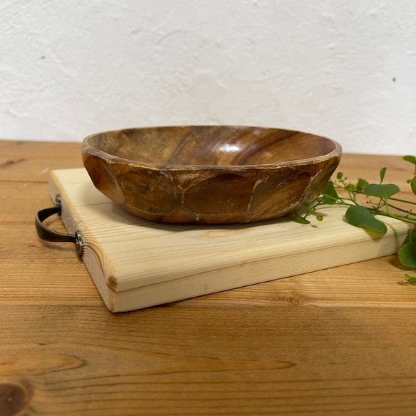 ミディアムウォルナット　wood plate＊ 木製 ポットマット 鍋敷き　木製トレー　グラタン皿受け 7枚目の画像