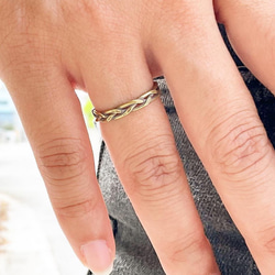 真鍮の三つ編み指輪【送料無料】 指輪・リング HAMAKICHI 通販