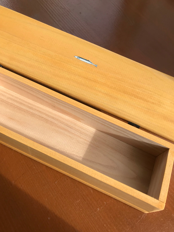 食卓に置ける箸箱(秋の気配　月の引力）　カトラリーケース　メガネ入れ　小物入れ　蓋付き木製　少人数用 7枚目の画像