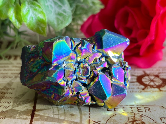 七色の夢໒꒱✨ オーラ 紫水晶 ラフストーン 原石 クラスター その他