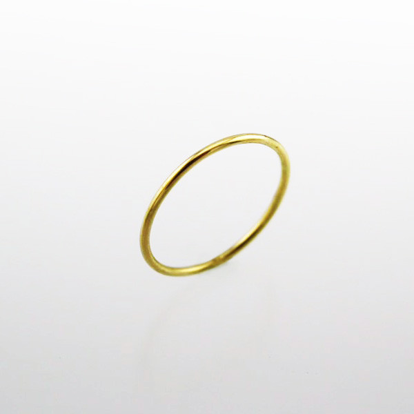 K18 プレーンリング／【受注制作】幅1.0ｍｍ