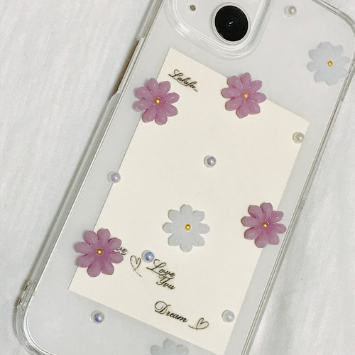 ラパフェプリンセス様♡専用 押し花ケース スマホケース オーダー ラパフェプリンセス様♡専用 押し花ケース スマホケース オーダー