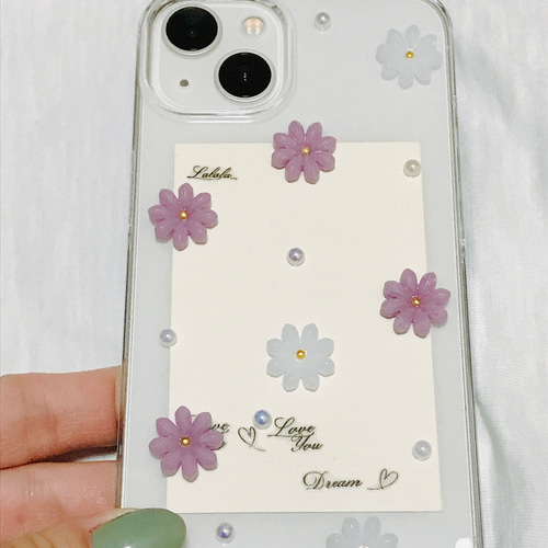 ラパフェプリンセス様♡専用 押し花ケース スマホケース オーダー ラパフェプリンセス様♡専用 押し花ケース スマホケース オーダー