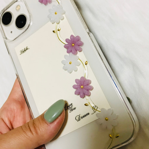 hanah ＊ iPhone7 iPhone8 iPhoneケース ハンドメイド 8色 レジン フラワー クリアケース ハンドメイド スマホケース