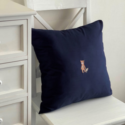 8くま  Cushion cover / navy （クッションカバー） 5枚目の画像