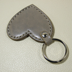 ハートのキーホルダー　ルガトグレー 3枚目の画像