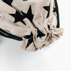 ハンドメイド＊コットンリネンの星柄のお弁当袋と小物袋のセット＊110805c 5枚目の画像