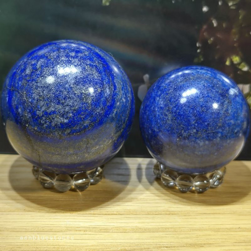 アフガニスタン産ラピスラズリスフィア 約60mm 358g 天然石 ashblue