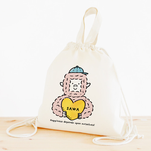 名前入り ナップサック 名入れ 巾着 お着替え袋 体操服袋 (優しい