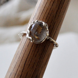 【SALE*10%OFF】Silver925・ルチルクォーツの指環：《フランクリンの凧》 11枚目の画像
