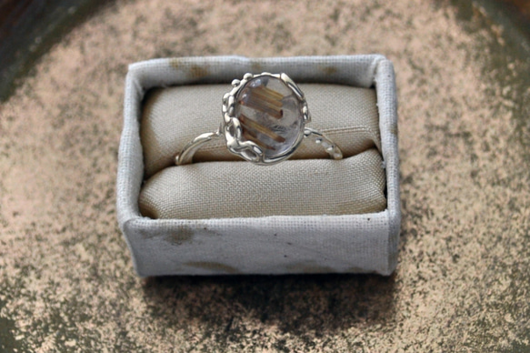 【SALE*10%OFF】Silver925・ルチルクォーツの指環：《フランクリンの凧》 4枚目の画像