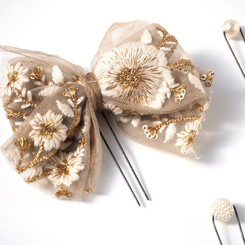 ゆぴ様♡チュールリボンパール付きヌビバッグ ゆぴ様♡チュールリボンパール付きヌビバッグ ゆぴ様♡チュールリボン