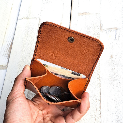 名入れ無料】本革のコインケース キャメル 小銭入れ・コインケース 革