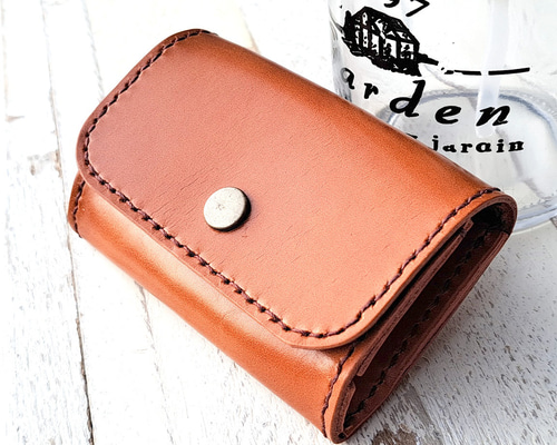 名入れ無料】本革のコインケース キャメル 小銭入れ・コインケース 革