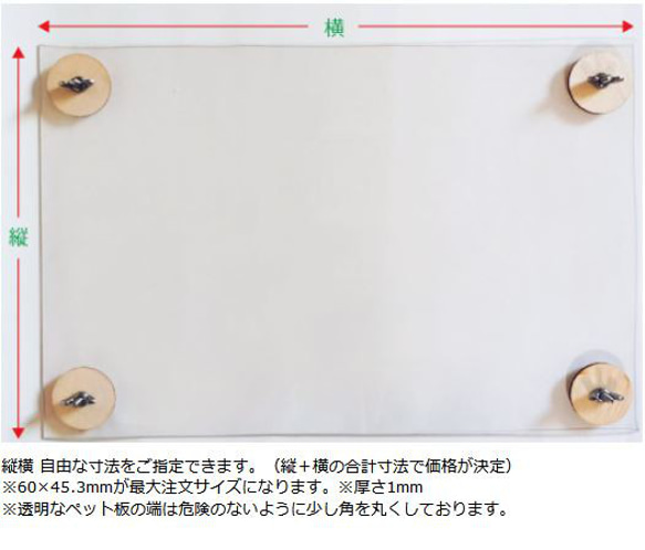 オーダーメイド ケージ齧り防止透明ボード（うさぎ・デグー・チンチラ・ハムスター・モルモット・モモンガ・シマリス用 ） 5枚目の画像