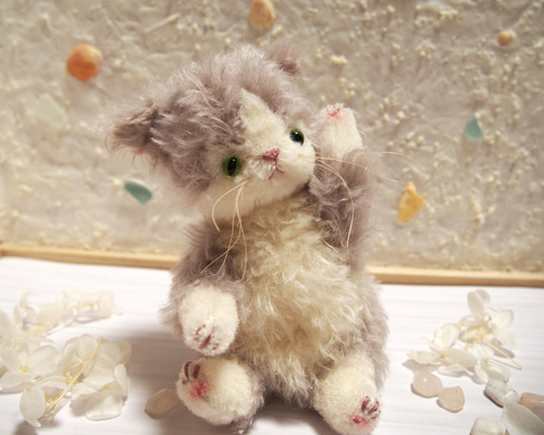 国内作家 チビ猫 アーティストベア テディベア ネコ ミニチュア 【公式