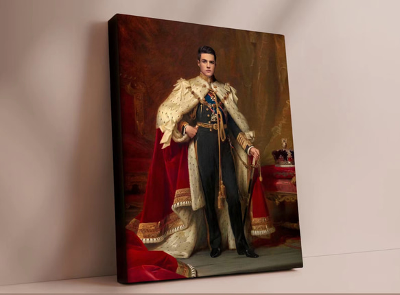 【オーダーメイド】写真からカスタムロイヤルキング天皇皇帝油絵スタイルの肖像画一点物 似顔絵 イラスト彼氏夫の贈り物誕生日 アート 絵画 帆布・キャンバス X1251688432(9555円)