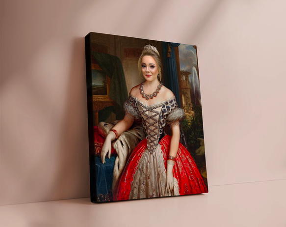 【オーダーメイド】写真からカスタムロイヤルキング天皇皇帝油絵スタイルの肖像画一点物 似顔絵 イラスト彼氏夫の贈り物誕生日 100%