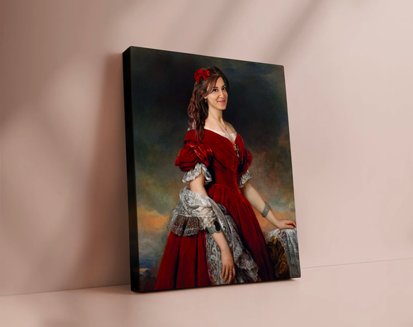 【オーダーメイド】写真からカスタムロイヤルキング天皇皇帝油絵スタイルの肖像画一点物 似顔絵 イラスト彼氏夫の贈り物誕生日 100%