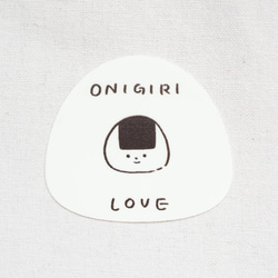 おにぎりステッカー蓄光　onigiri love 1枚目の画像