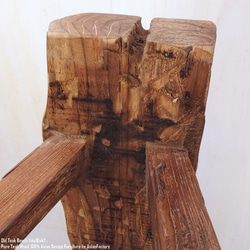 一点物 オールドチーク スツール 114cm 木製 ベンチ 木 おしゃれ 総無垢材 一枚板 飾り台 花台 アジアン家具 14枚目の画像