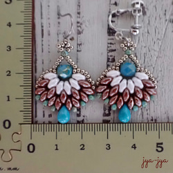 beads earrings ＊ turquoise drop 5枚目の画像