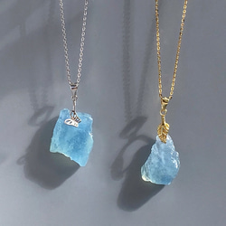 yossy-nk. 様レピド♡アクアマリン共生パーム♡ラスト1点No.1824 春の在庫一掃で35%OFF』 アクアマリン原石ロングネックレス