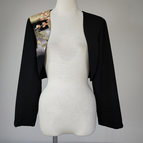 【美品】13号サイズ黒 留袖ドレス ノースリーブ ボレロ長袖付刺繍 ノースリーブ zunezune 値下げ 13号サイズ 留袖ドレス ノースリーブ ボレロ