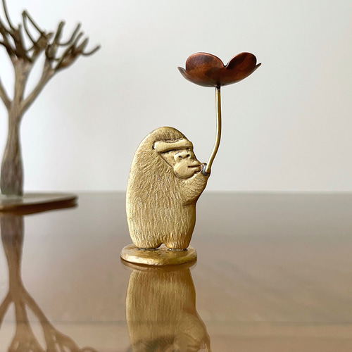 真鍮　大きな葉っぱオブジェ 60189227b5e28c7bc68225e2ad89a8