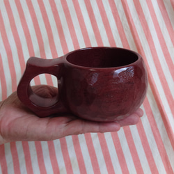  紫色和綠色 Ichiboku 雕刻咖啡杯一對 第12張的照片