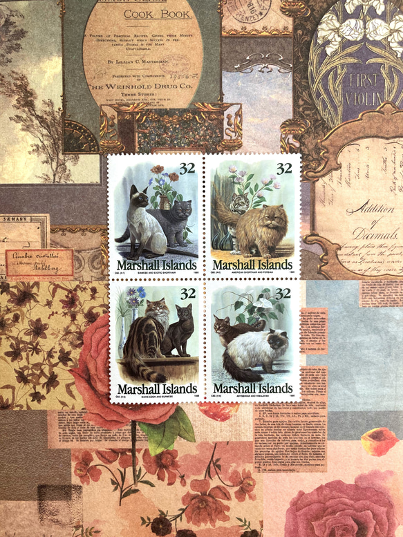可愛い猫の切手　マーシャル諸島　1995年 1枚目の画像
