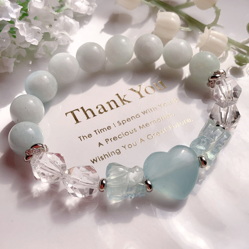 LARME★ 【限定品】ハッピーちゃん　御白石ブレスレット一点 限定・完売品】 御白石ブレスレット 宮川産 希少 天然石 Happy