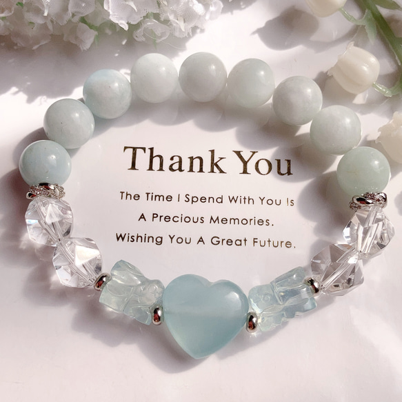 ＊いちごウサギ様＊【良質】ラブラドライト　九尾狐　アクアマリン　ブレスレット いちごウサギ様＊【良質】ラブラドライト 九尾狐 アクアマリン