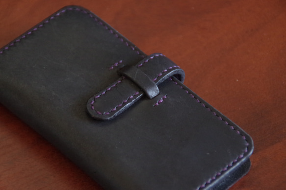 【スマホケース】　iphone12mini 手帳型　革小物　ハンドメイド　手作り　メンズ　レディース 4枚目の画像