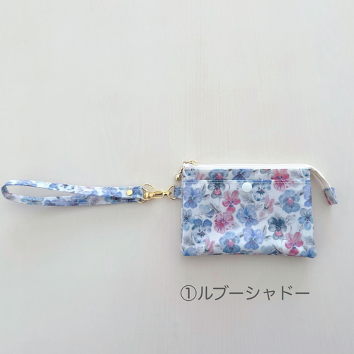 リバティ】ビニール袋も！ミニ財布ポーチ（ラミネート