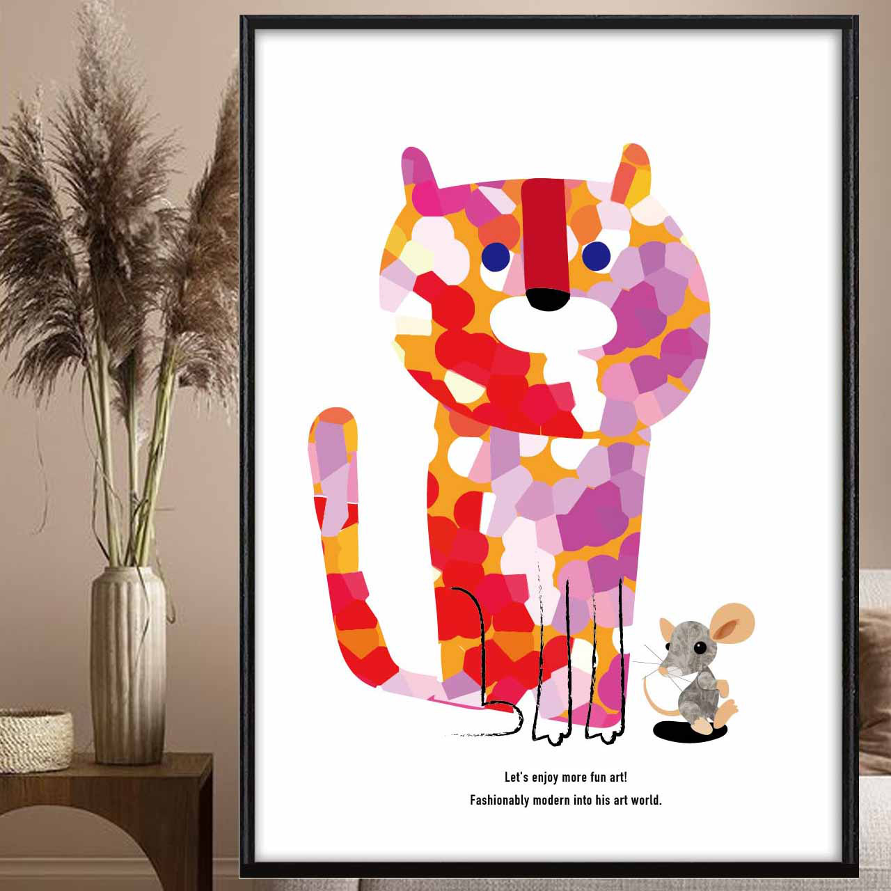 ボクの友達　ネコ　イラスト　ポスター　A4 A3 A2 A1　アートポスター　（アート/sei　新着順）検索　1743