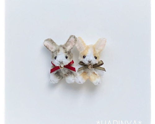 モールアート うさぎ アンティーク風 ハンドメイド ミニチュア
