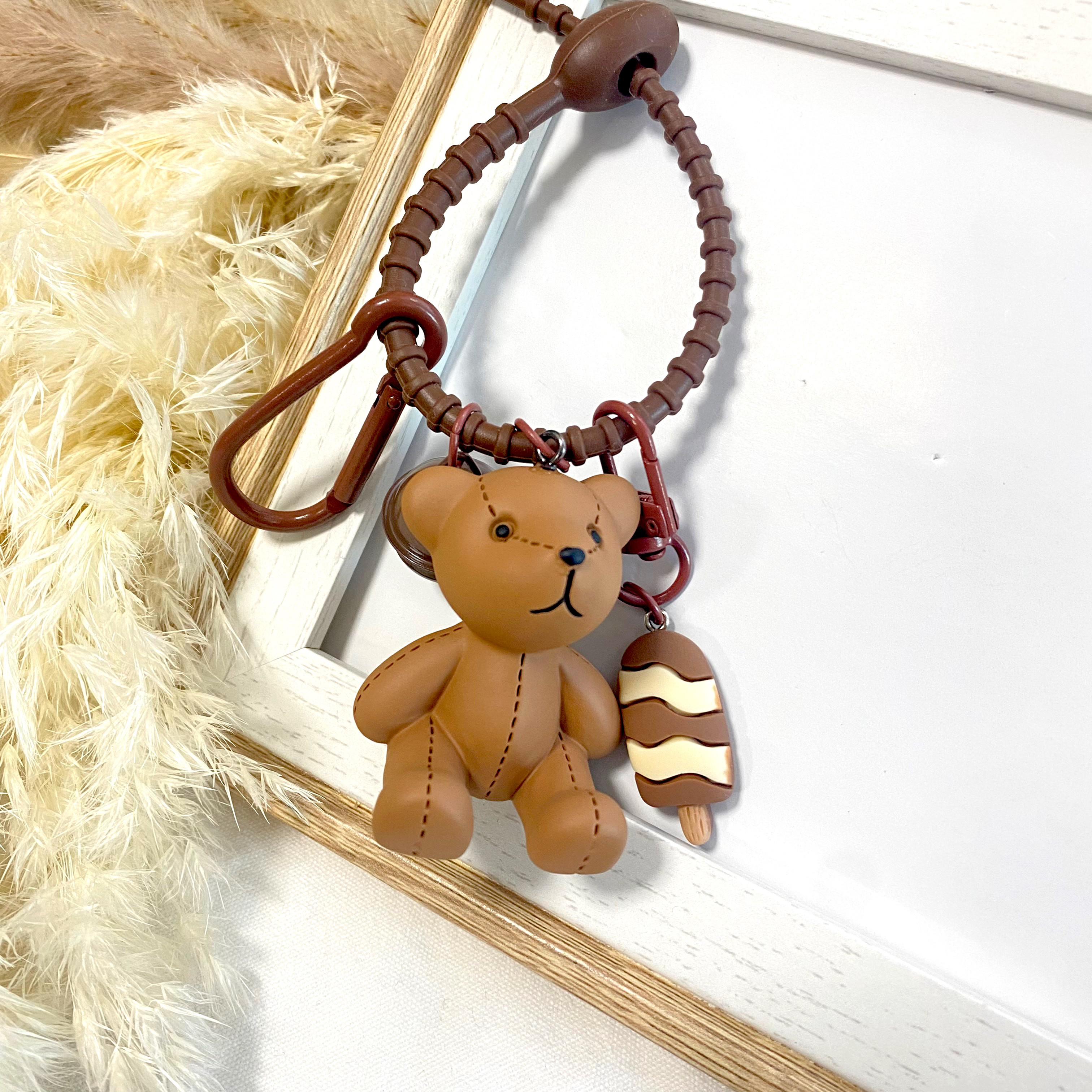 キーチェーン くま ベアー Bear Teddy New♪【VAQUERA】ブラウン