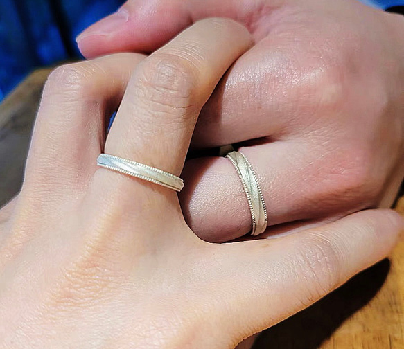 ✨NEW✨ペア　リング【セット】 結婚　指輪　S 925 シルバー　受注製作　リング　カップル 6枚目の画像