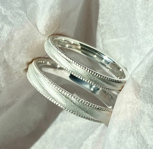 ✨NEW✨ペア　リング【セット】 結婚　指輪　S 925 シルバー　受注製作　リング　カップル 4枚目の画像