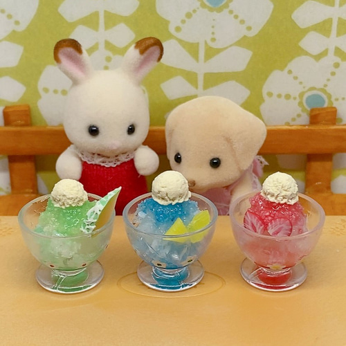 ♡ミニチュアかき氷オーダーページ♡ ミニチュア 『かき氷屋さんセット』 - MORICO-08'S GALLERY