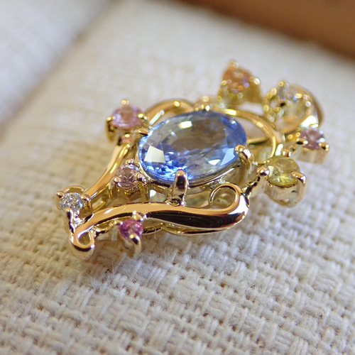 ニケ☆★スリランカ産ブルーサファイア、トルマリン★ペンダントトップオーダー l66-5497-01.jpg