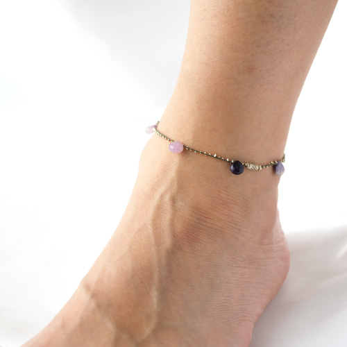Tiffany stone- braid Anklet アンクレット - K A L P A - 通販